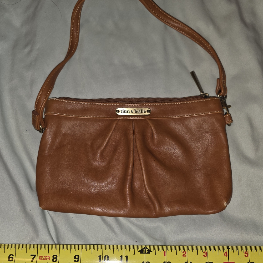 Timi & Leslie Tan Leather Wristlet